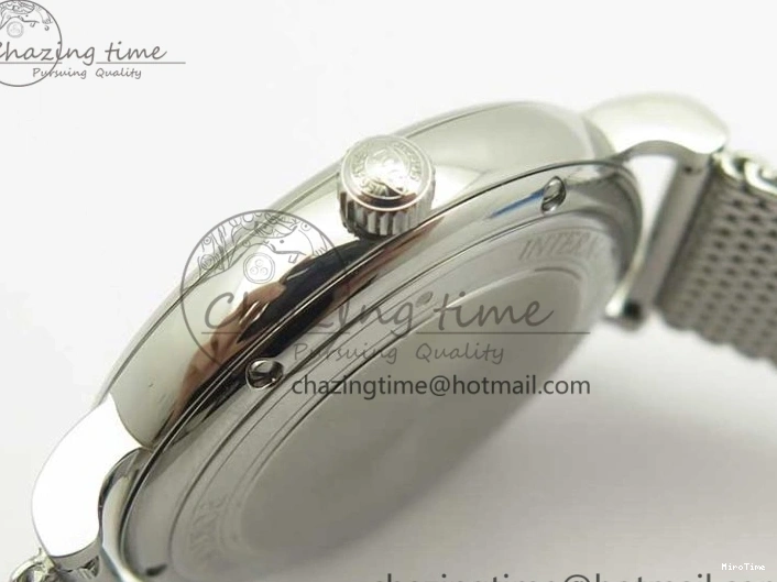MIROTIME 0520 Portofino Automatic SS MKF 1:1 Best Edition White Dial On SS Mesh Bracelet A2892 V TechFriendly 7205